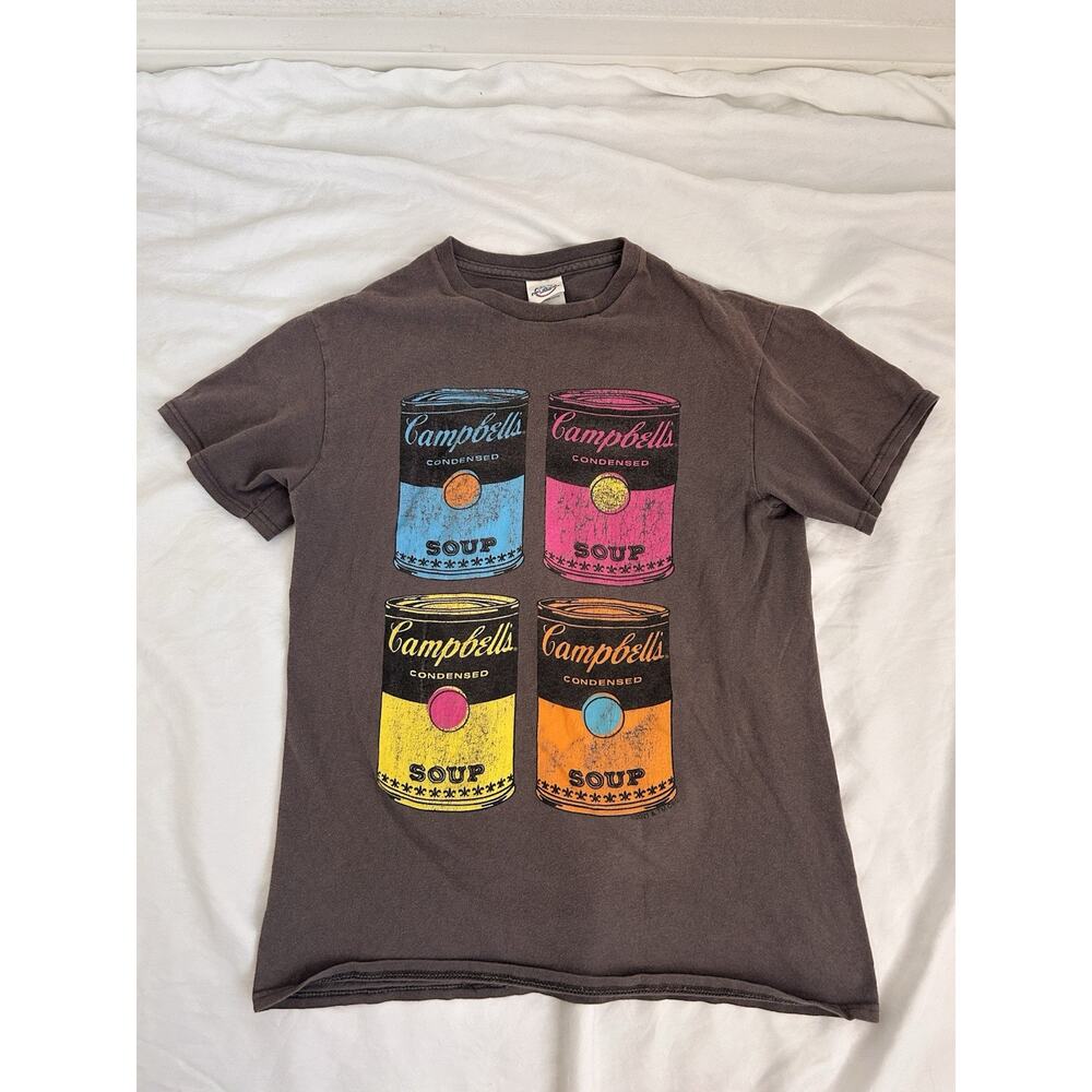 Pro Weight Brown Campbell's Soup Graphic Men's Crew Neck Cotton Tee S